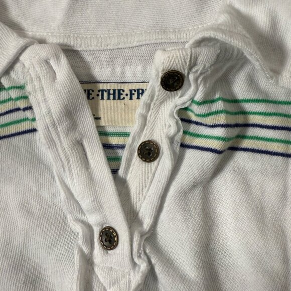 We The Free Oversized Polo Stripes Vertical and Horizontal Sz XL - Picture 9 of 10